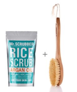 Argan Oil Scrub + Body Brush Set Mr.SCRUBBER