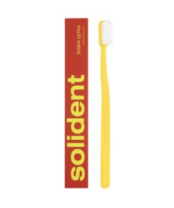 SOLIDENT Yellow Medium Toothbrush by Mr.SCRUBBER
