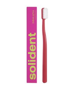SOLIDENT Red Medium Toothbrush by Mr.SCRUBBER